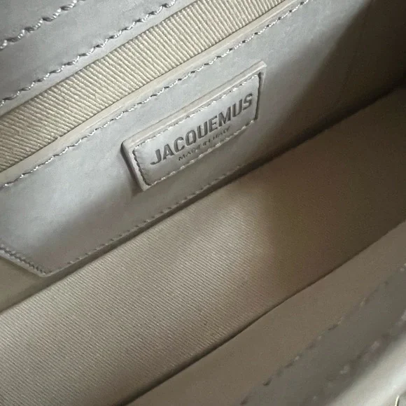 Jacquemus Taupe Clutch with Gold Logo - Picture 7 of 13